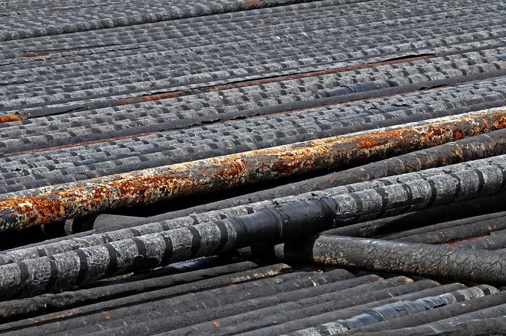 Oil Field Pipes. Vidaurri, Texas