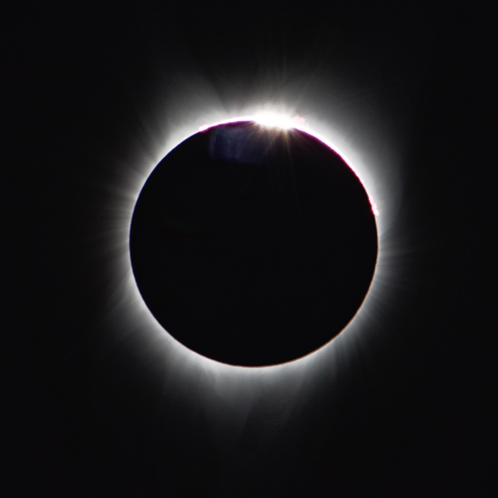 Baily's Beads. Total Solar Eclipse. Monmouth, Oregon.
