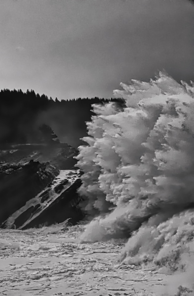 Big Wave Event. Shore Acres State Park, Oregon