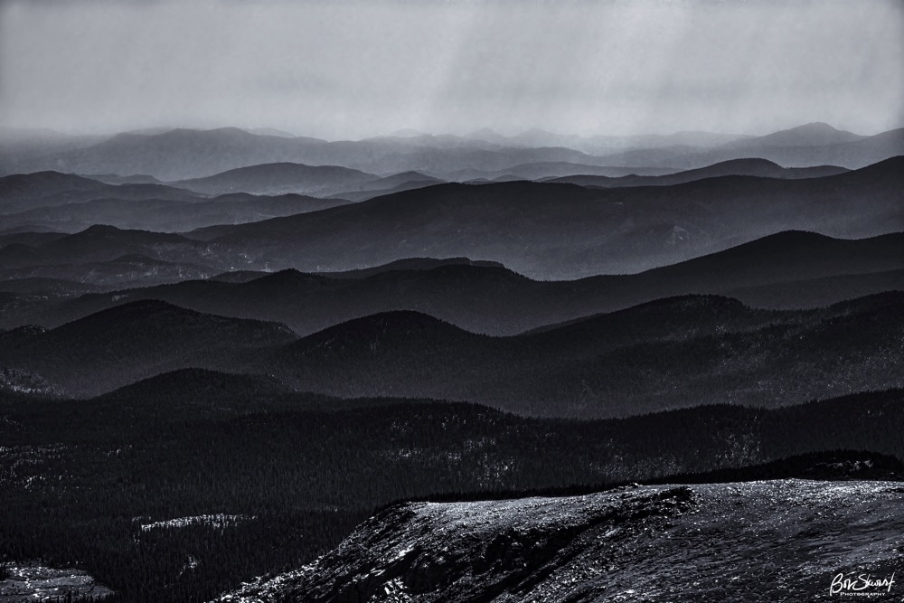 View from Mt. Evans, Colorado. 14,100 feet ASL.
